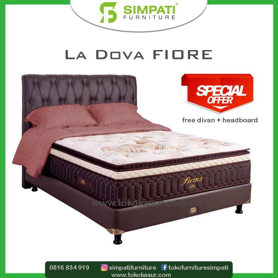 La Dova Fiore 160x200 GRATIS Divan + Sandaran